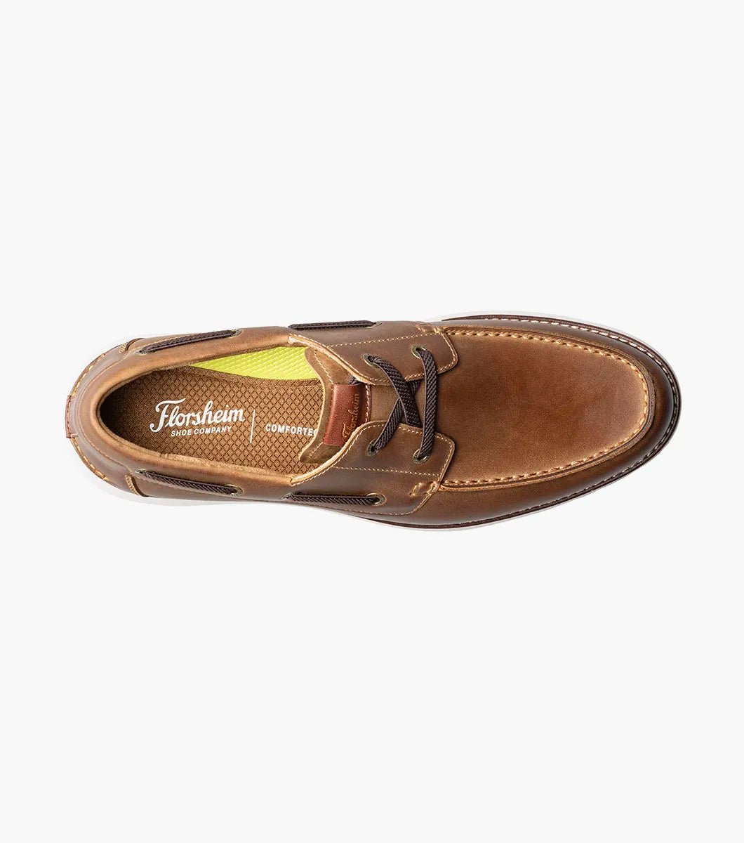 Florsheim Launch Moc Toe Elastic Lace Boat Shoe