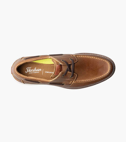 Florsheim Launch Moc Toe Elastic Lace Boat Shoe