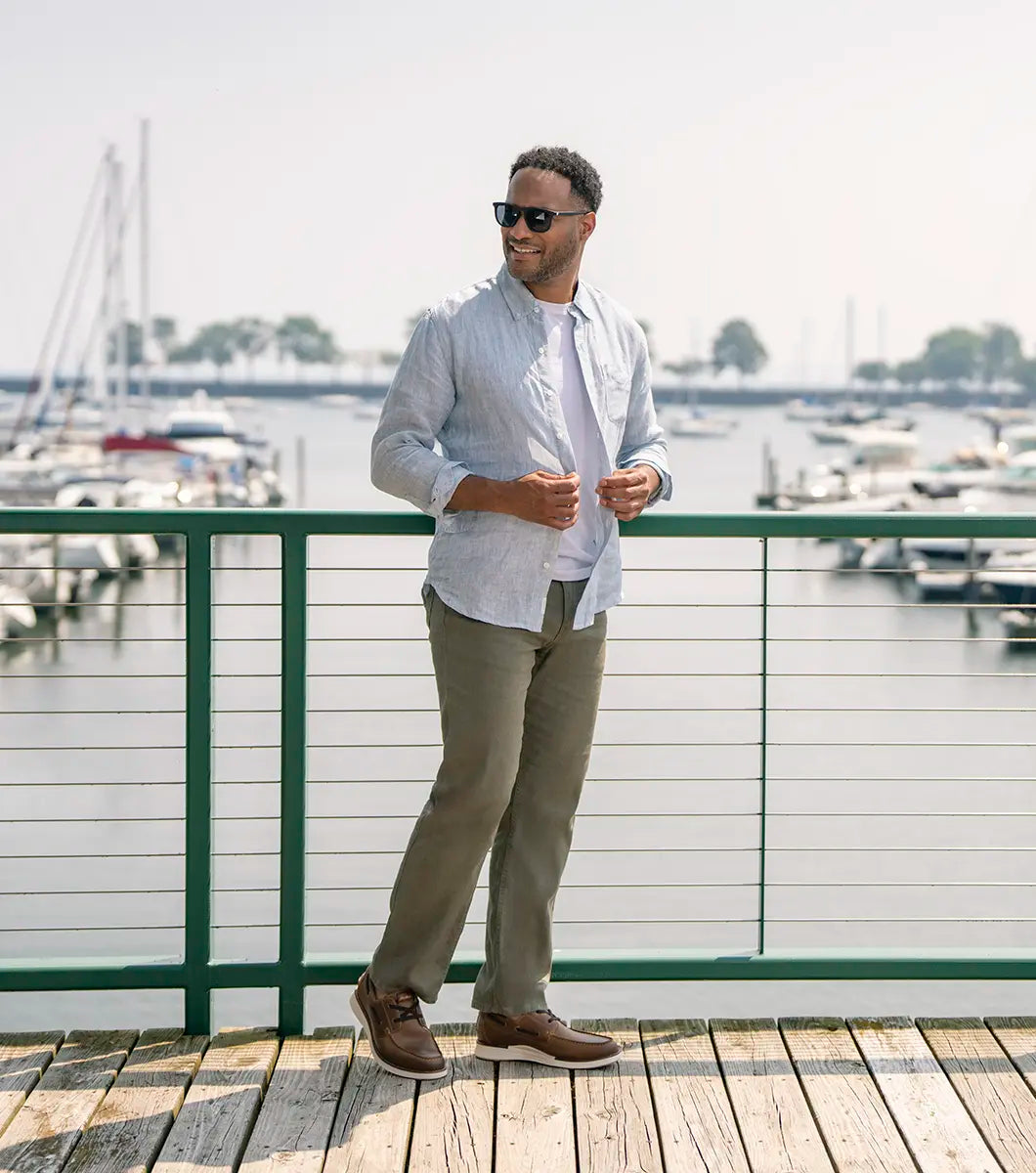 Florsheim Launch Moc Toe Elastic Lace Boat Shoe