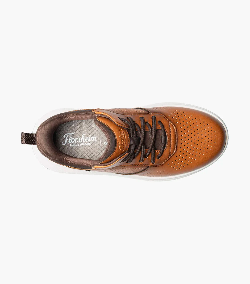 Florsheim Fleet Jr. Boys Perf  Toe Elastic Lace Sneaker