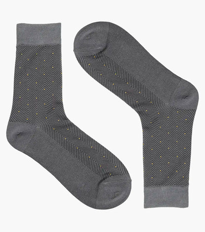 Florsheim Herringbone Dot Mens Crew Dress Socks