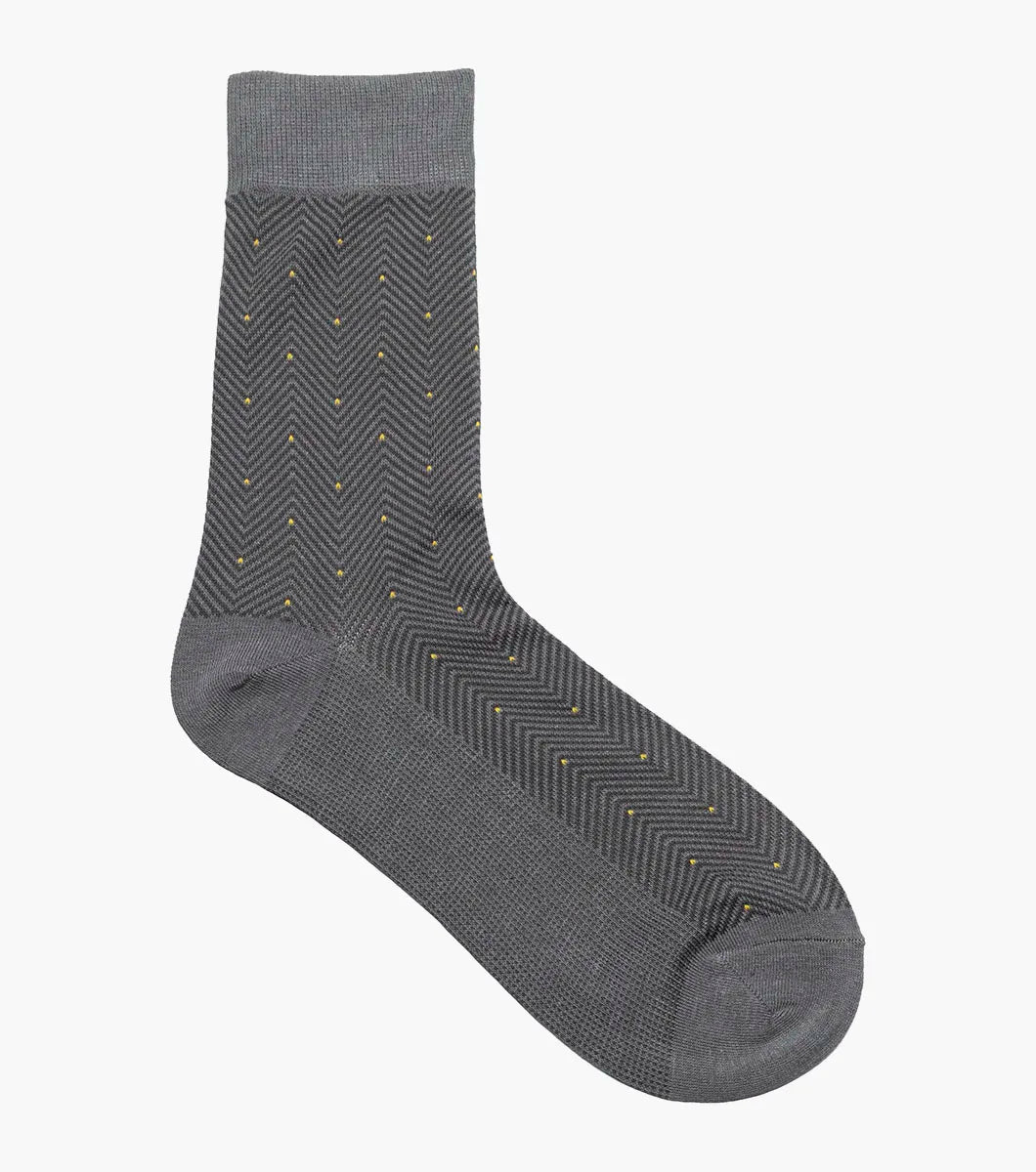 Florsheim Herringbone Dot Mens Crew Dress Socks