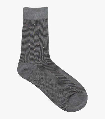 Florsheim Herringbone Dot Mens Crew Dress Socks
