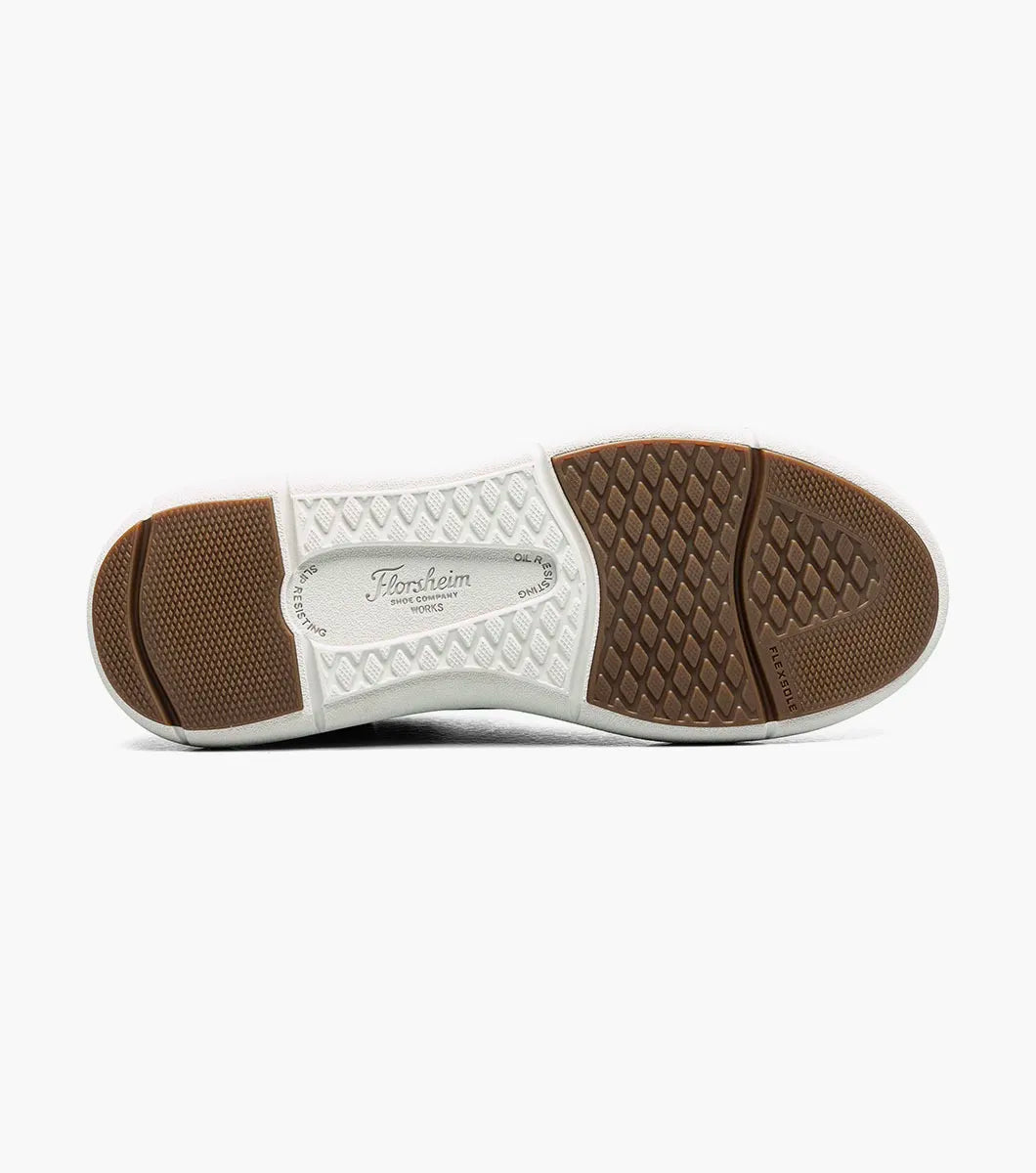 Florsheim Fleet Work Leather Elastic Lace Sneaker