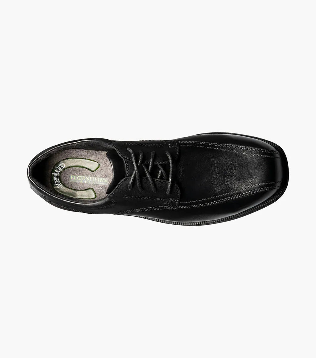 Florsheim Coronis Work Steel Toe Black Bike Toe Oxford
