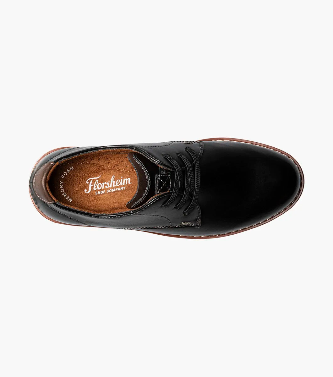 Florsheim Vibe Jr. Boys Elastic Lace Plain Toe Oxford