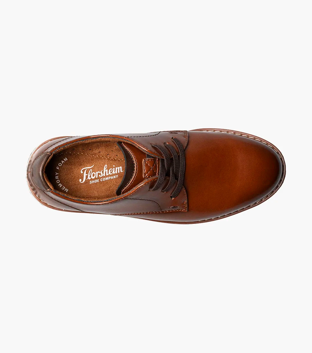 Florsheim Vibe Jr. Boys Elastic Lace Plain Toe Oxford