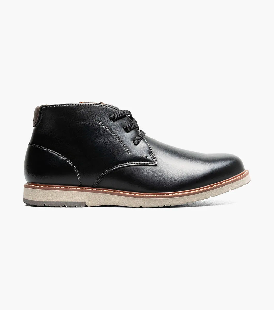 Florsheim Vibe Jr. Boys Elastic Lace Plain Toe Chukka Boot