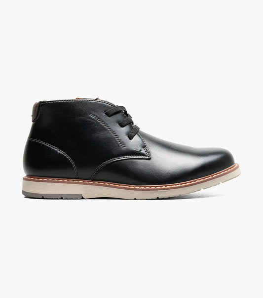 Florsheim Vibe Jr. Boys Elastic Lace Plain Toe Chukka Boot
