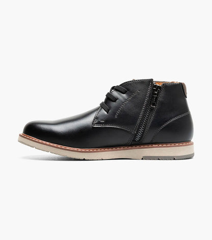 Florsheim Vibe Jr. Boys Elastic Lace Plain Toe Chukka Boot