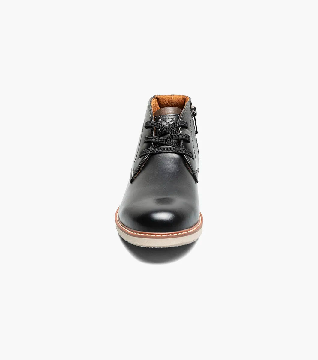 Florsheim Vibe Jr. Boys Elastic Lace Plain Toe Chukka Boot