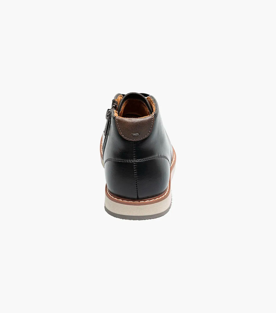 Florsheim Vibe Jr. Boys Elastic Lace Plain Toe Chukka Boot