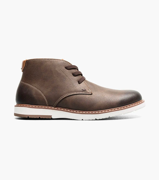 Florsheim Vibe Jr. Boys Elastic Lace Plain Toe Chukka Boot