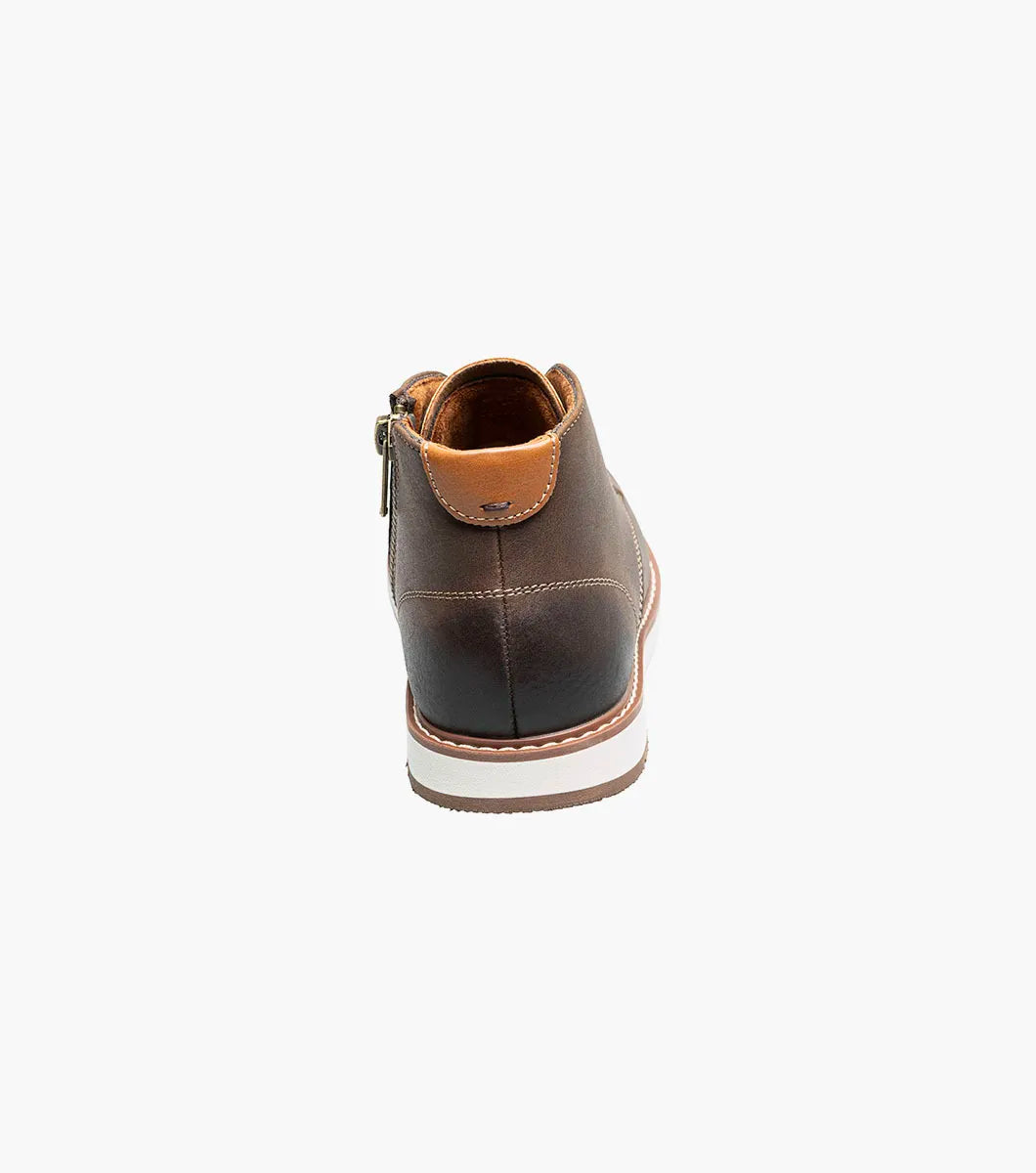 Florsheim Vibe Jr. Boys Elastic Lace Plain Toe Chukka Boot