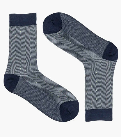 Florsheim Herringbone Dot Mens Crew Dress Socks