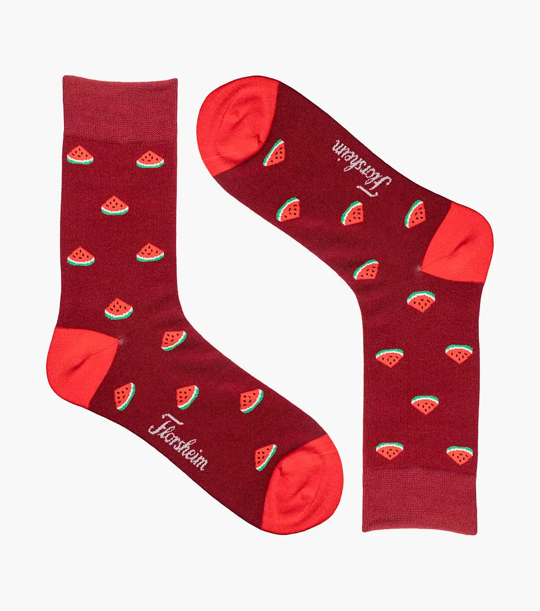 Florsheim Watermelon  Mens Crew Dress Socks