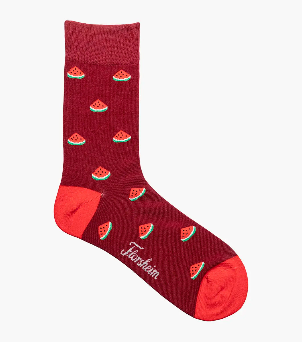 Florsheim Watermelon  Mens Crew Dress Socks