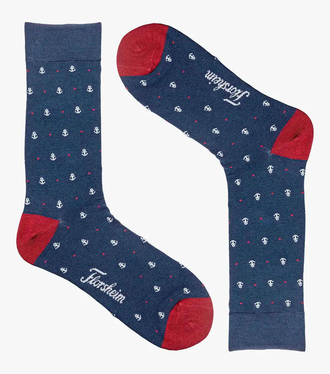Florsheim Anchor Mens Crew Dress Socks