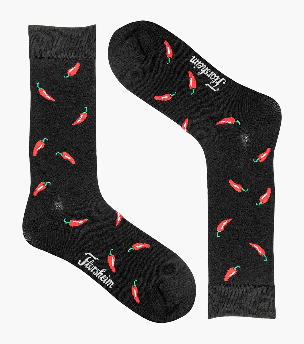 Florsheim Chili Pepper Mens Crew Dress Socks