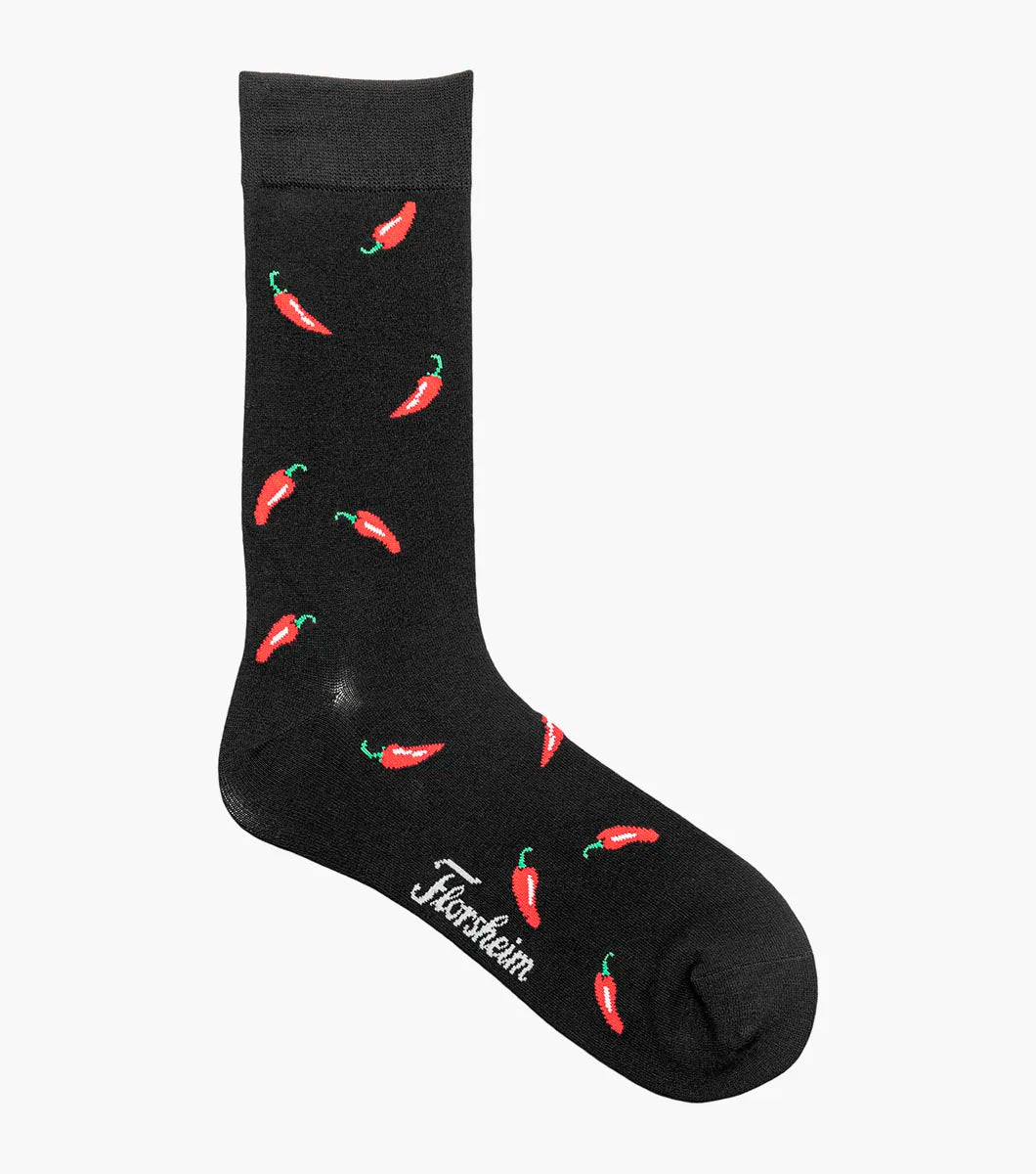 Florsheim Chili Pepper Mens Crew Dress Socks