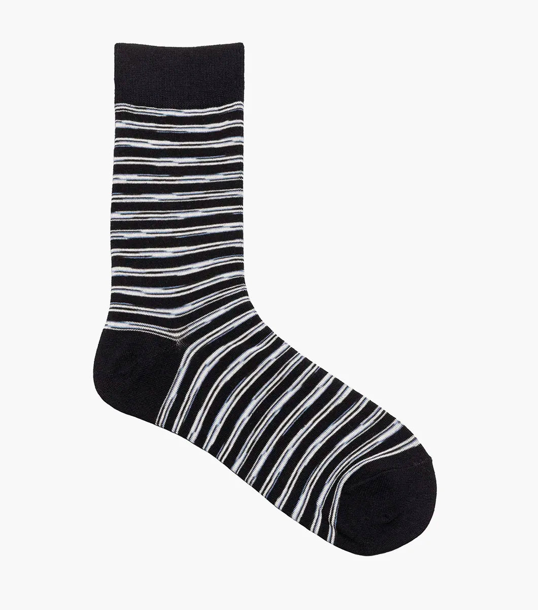 Florsheim Heather Stripe Mens Crew Dress Socks