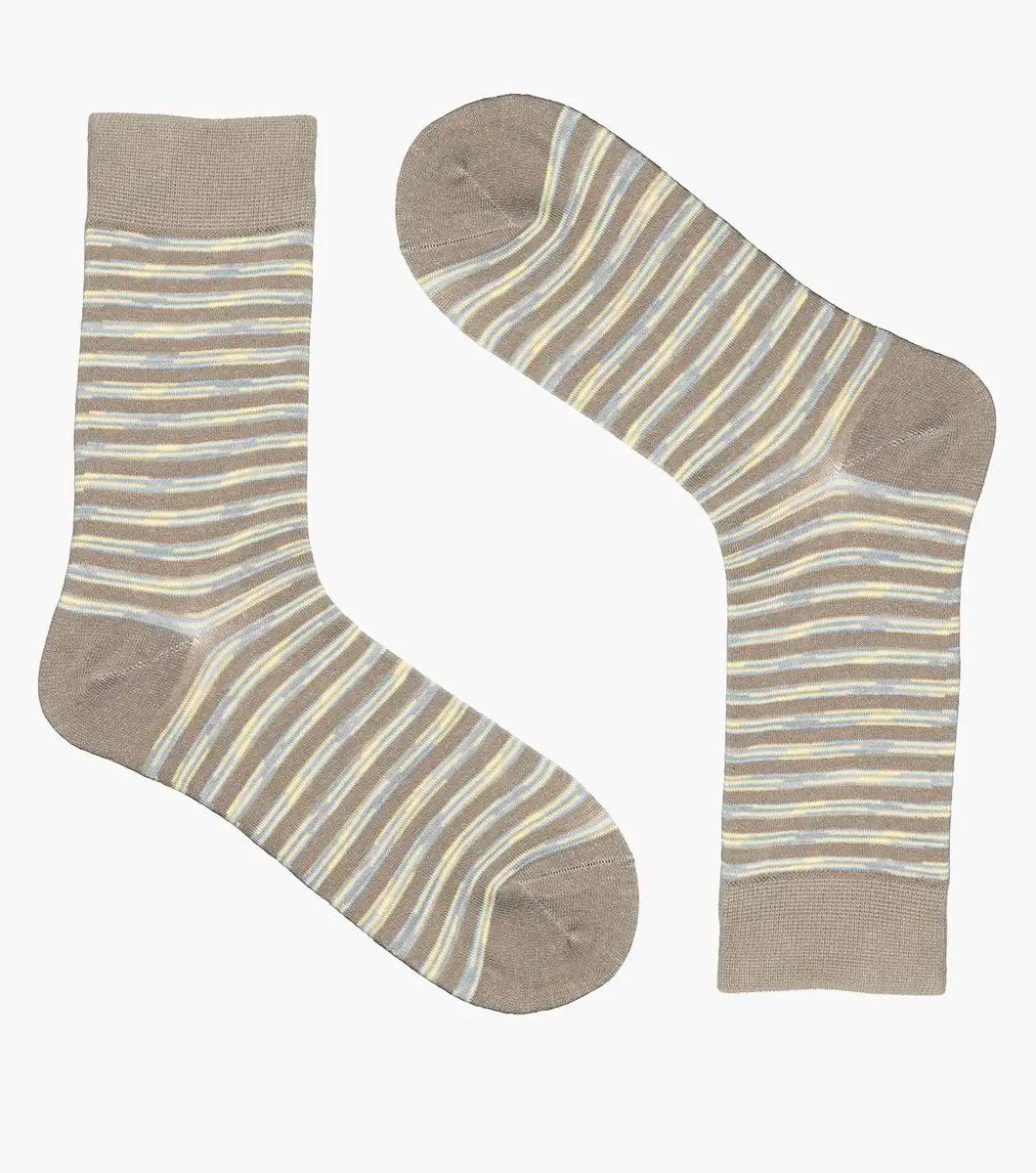Florsheim Heather Stripe Mens Crew Dress Socks