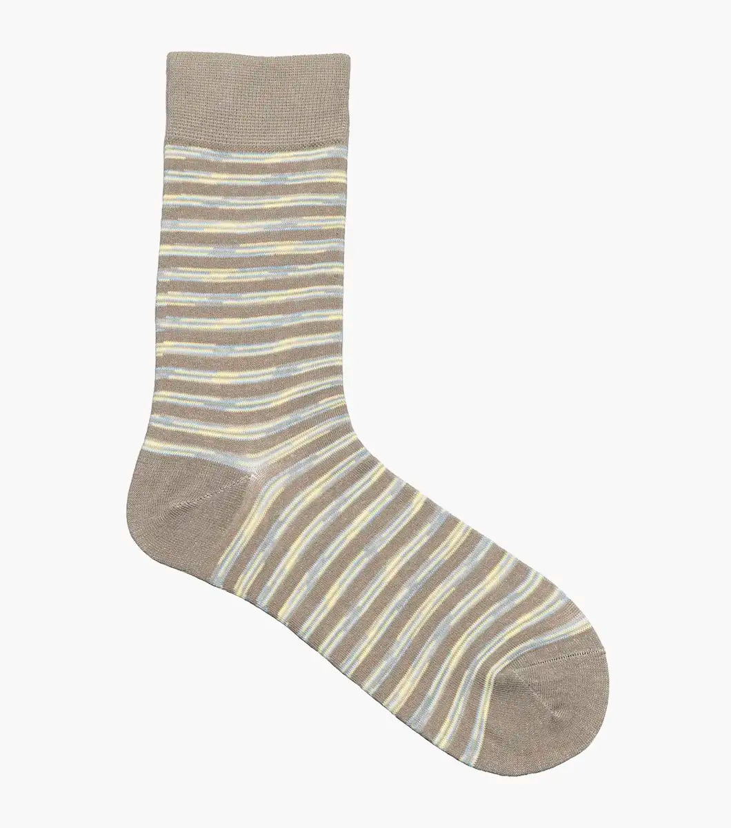 Florsheim Heather Stripe Mens Crew Dress Socks