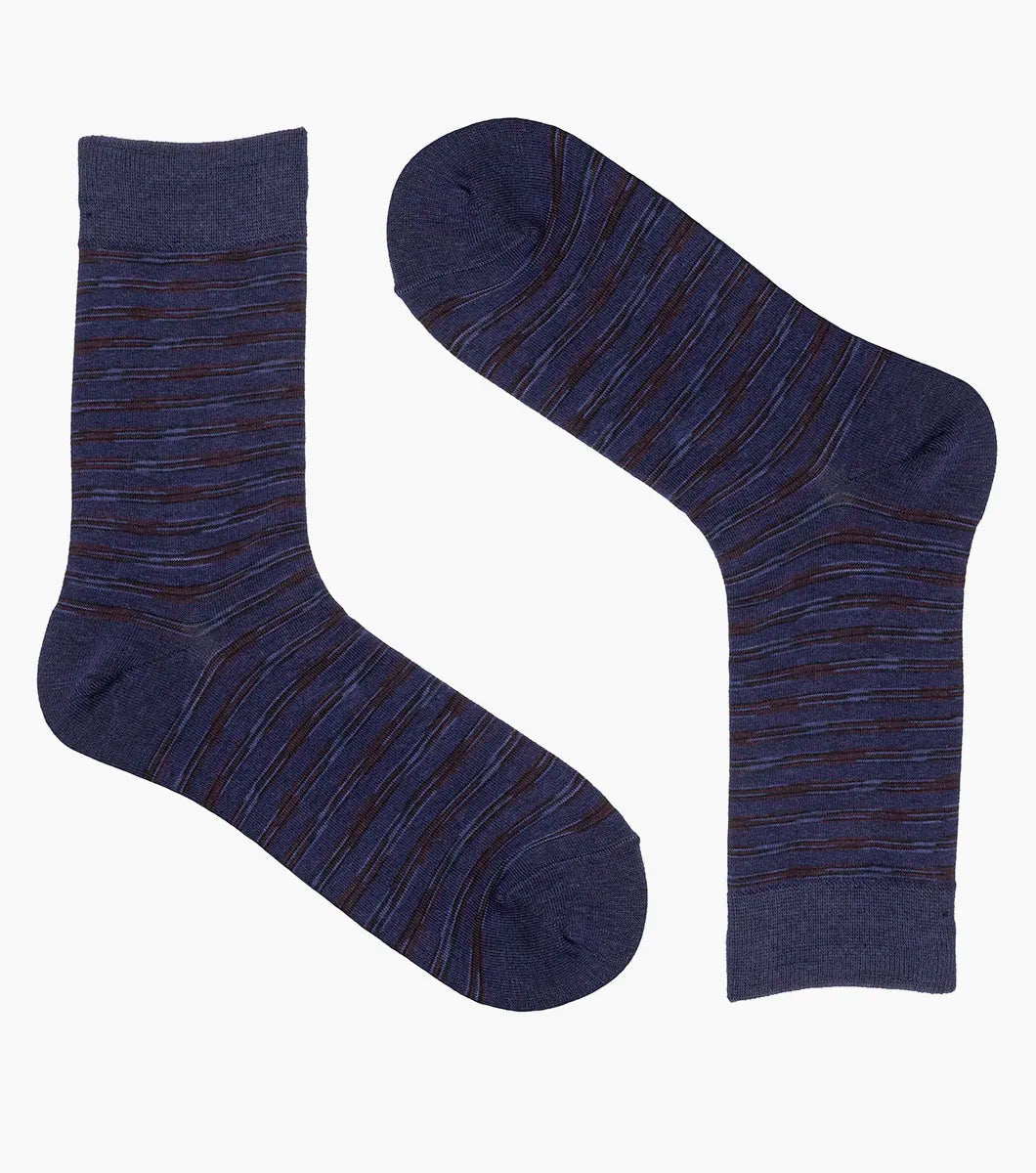 Florsheim Heather Stripe Mens Crew Dress Socks