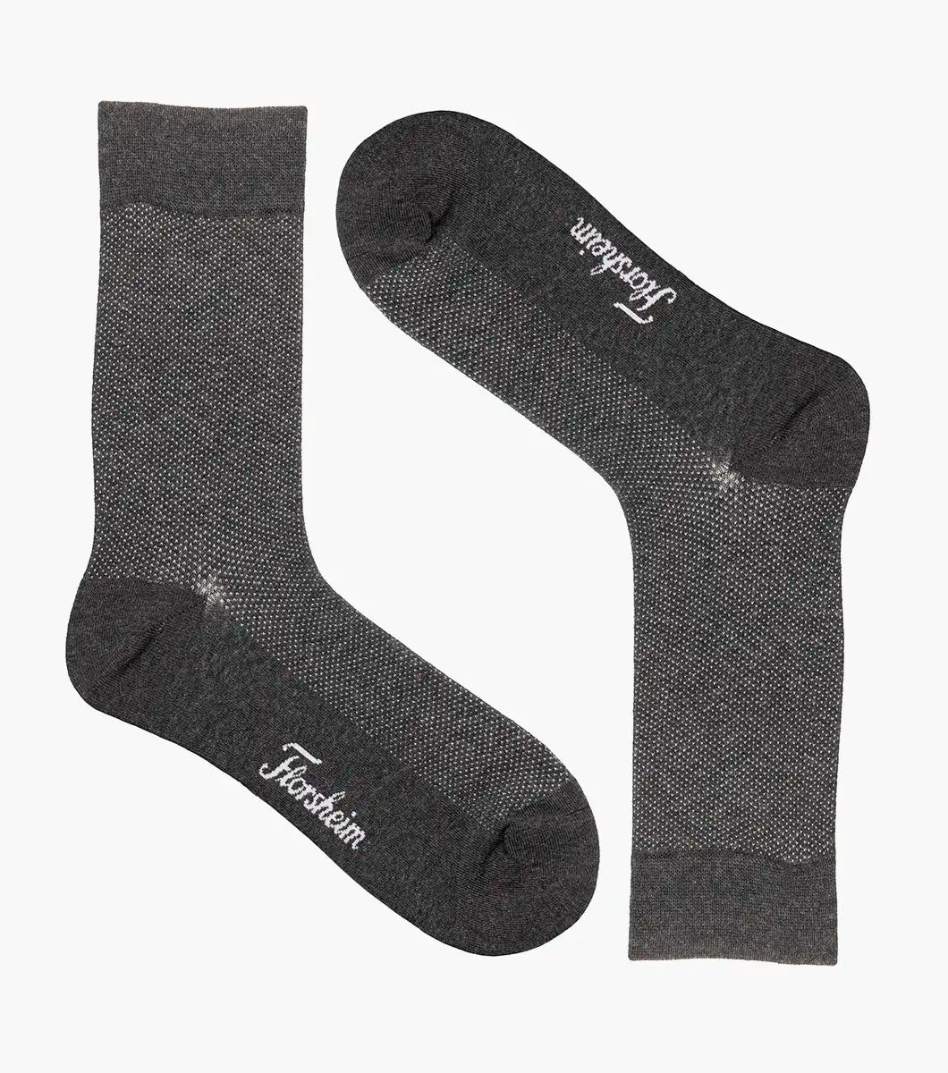 Florsheim Pindot Mens Crew Dress Socks