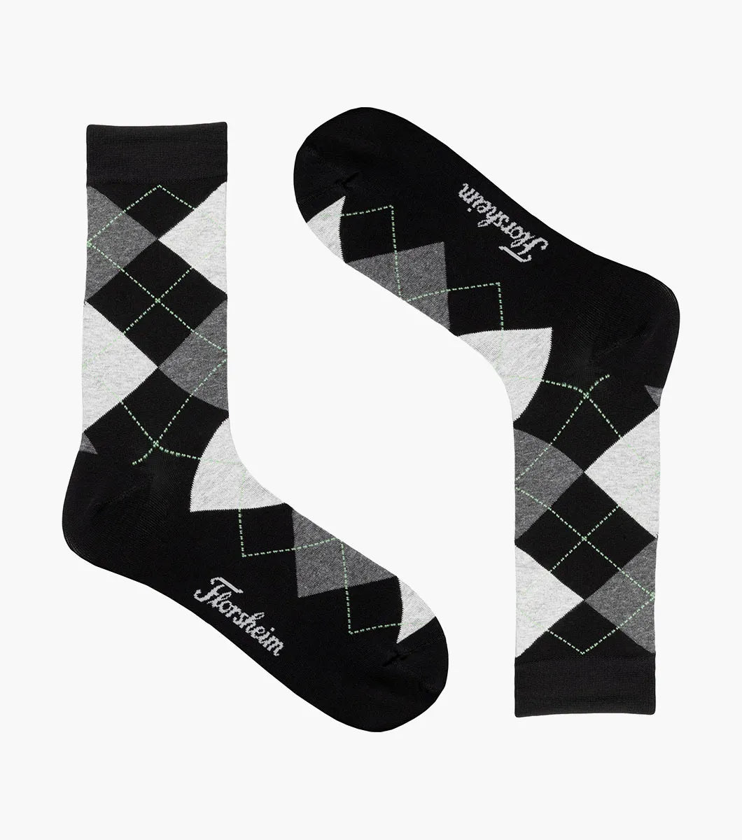 Florsheim Argyle Mens Crew Dress Socks