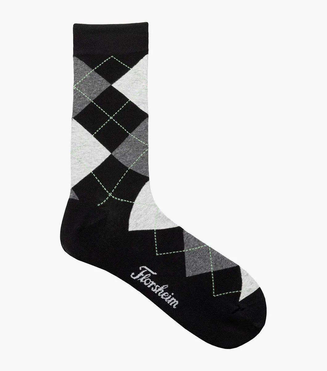Florsheim Argyle Mens Crew Dress Socks