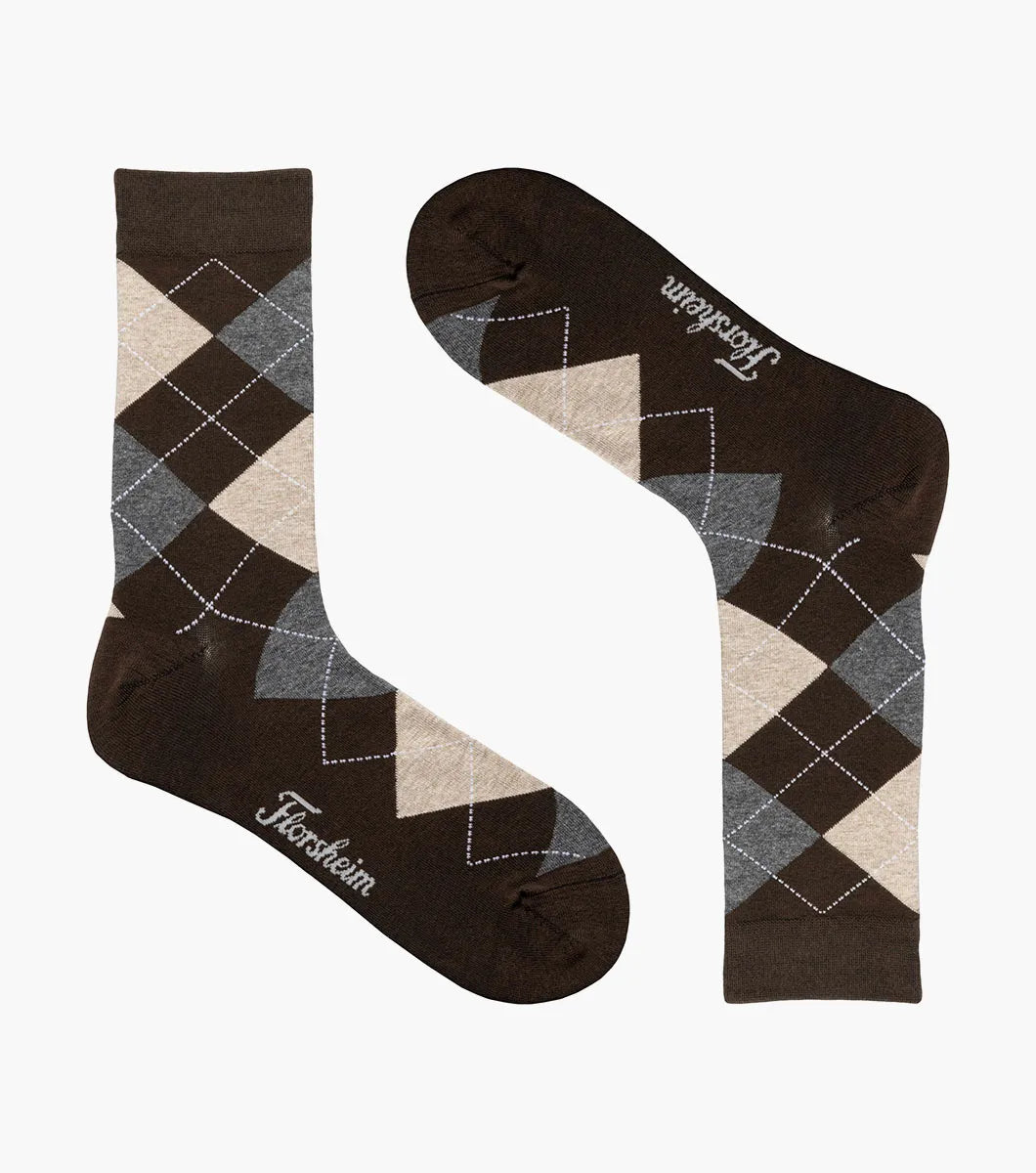 Florsheim Argyle Mens Crew Dress Socks