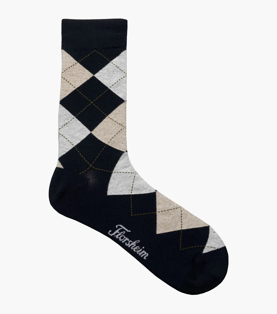 Florsheim Argyle Mens Crew Dress Socks