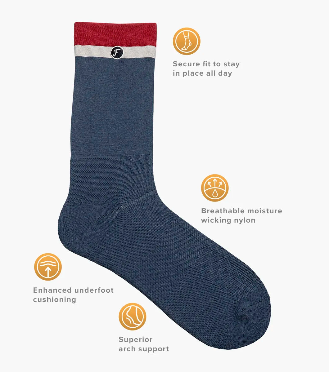 Florsheim Versa Weave Mens Crew Dress Socks
